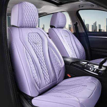 Coverado Funda de Asiento de Auto en Piel, Ajuste Universal - Púrpura - FrontPair