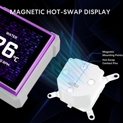 Lian Li Hydroshift II 360 CL ARGB - Enfriador de CPU líquido - 360 mm AIO - visualización cuadrada IPS LCD de 3.4 pulgadas - Cadena margarita - Bajo ruido - Intel LGA 1851/1700, AMD AM5/AM4-3X CL120