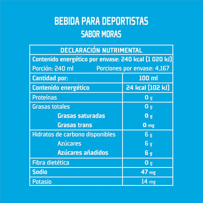 Gatorade Fierce, Sabor a Moras, 6 Pack, 1L