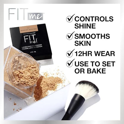 Maybelline Polvo de Maquillaje Fit Me Loose Powder, Tono Light, 20 g