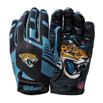 Wilson NFL Guantes Receptores de Fútbol Americano - Jaguares de Jacksonville - Adulto