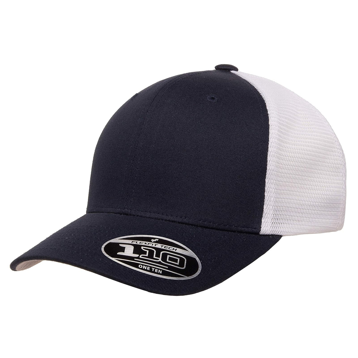 Flexfit Gorra de Malla 110 para Hombre - Talla Única - Azul marino - Blanco