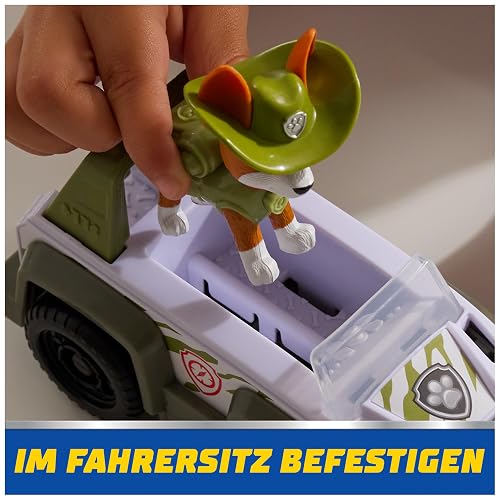 Paw Patrol, vehículo de Rescate de la Jungla de Tracker, vehículo de Juguete con Figura de acción Coleccionable, Juguetes respetuosos con el Medio Ambiente para niños y niñas a Partir de 3 años