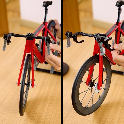 LEGO Icons Bicicleta de Ruta Adultos 11380 | 1015 piezas, características funcionales, dirección suave, pedales y cadena, soporte incluido
