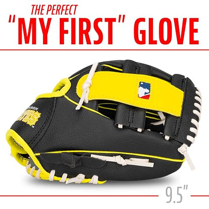 Franklin Sports MLB Youth Teeball Glove and Ball Set - Kids Baseball and Teeball Glove and Ball - Perfect First Kids Glove - 9.5\