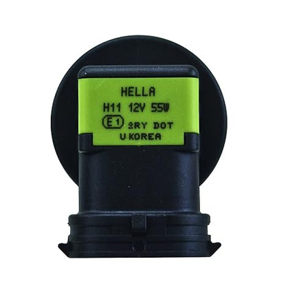 Hella Foco Standard H11 Halógeno de Cristal de Cuarzo con Terminal de Acero Inoxidable, 178555111