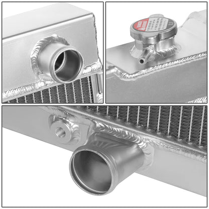DNA Motoring RA-FM64-3 Radiador de Carreras de Aluminio, Metálico