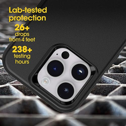 OtterBox COMMUTER SERIES para iPhone 14 Pro (ONLY) - NEGRO | Funda delgada y protectora para iPhone, de doble capa, absorción de impactos