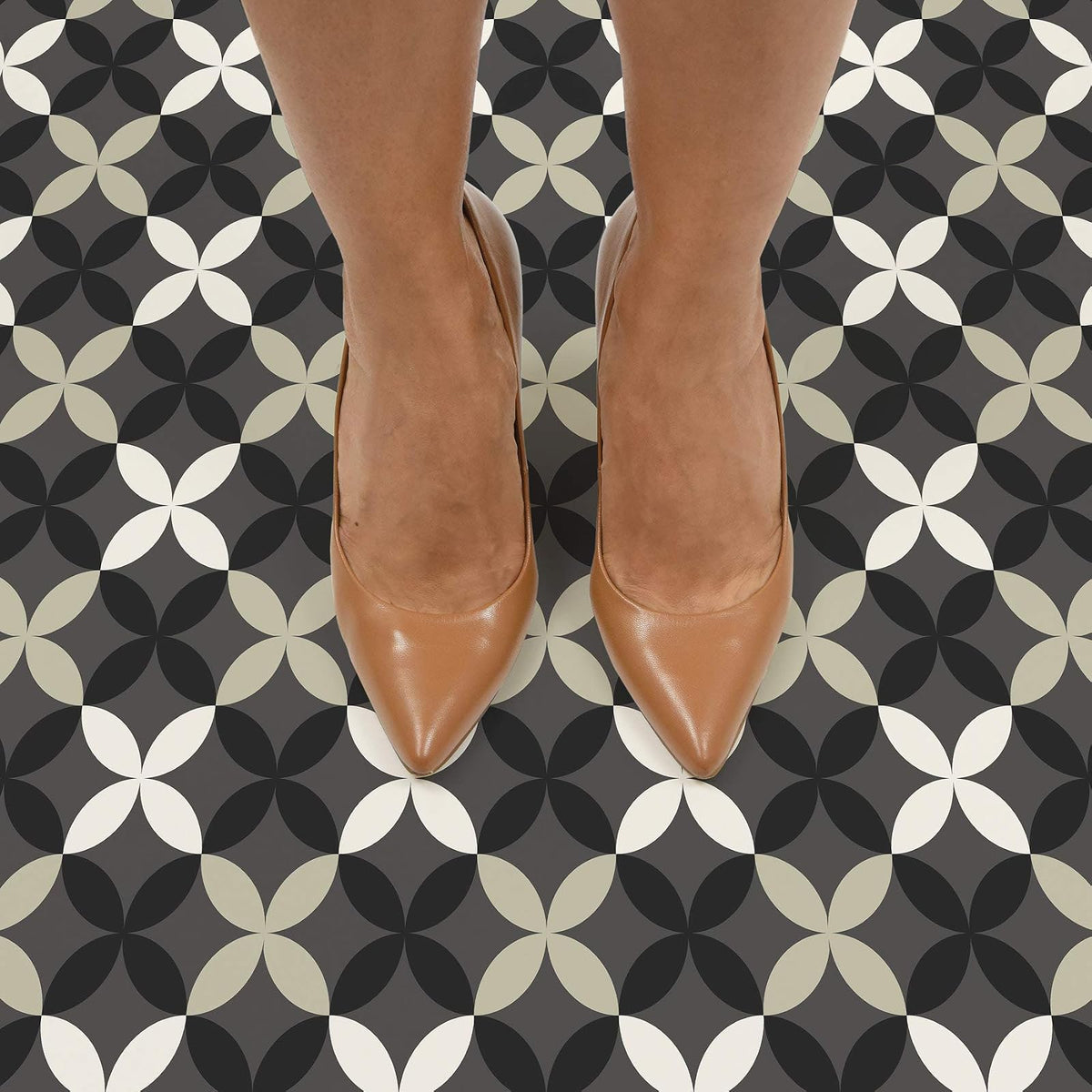 FloorPops FP3367 - Azulejos de piso para despegar y pegar, color neutro