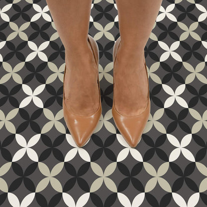 FloorPops FP3367 - Azulejos de piso para despegar y pegar, color neutro