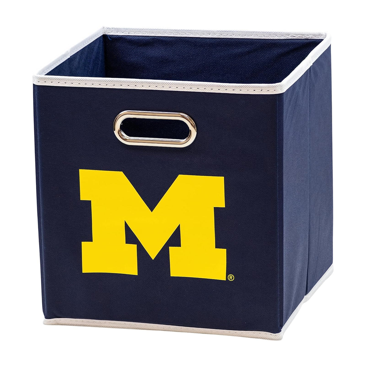 Franklin Sports NCAA College Team - Cubos de Almacenamiento de Tela Hechos para Adaptarse a organizadores de contenedores de Almacenamiento (11 x 10.5 x 10.5) - Michigan Wolverines
