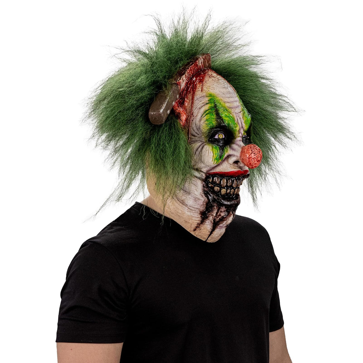Ghoulish Productions Máscara De Látex Maurice Gluttonous Clown, Accesorio Cosplay Payaso Glotón, Disfraz Aterrador para Halloween y Fiestas Temáticas, Cosplay Bufón Creepy, Diseño Artesanal