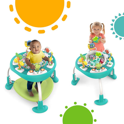Bright Starts Bounce bounce baby 2-in-1 Activity Jumper & Table - Playful Pond, Paquete De 6120.0 Grams