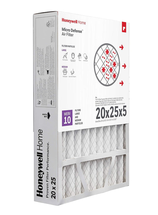 MicroDefense de Honeywell C CF108A1625-2PK/C - Filtro para Honeywell, 20x25x5