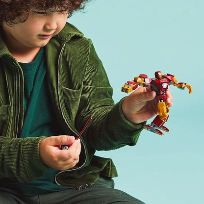 LEGO® Marvel Armadura Robótica de Iron Man vs. Ultrón Juguete de superhéroes construible con Minifiguras, Set de construcción y Juego, Regalo para niños y niñas Desde 6 años 76307