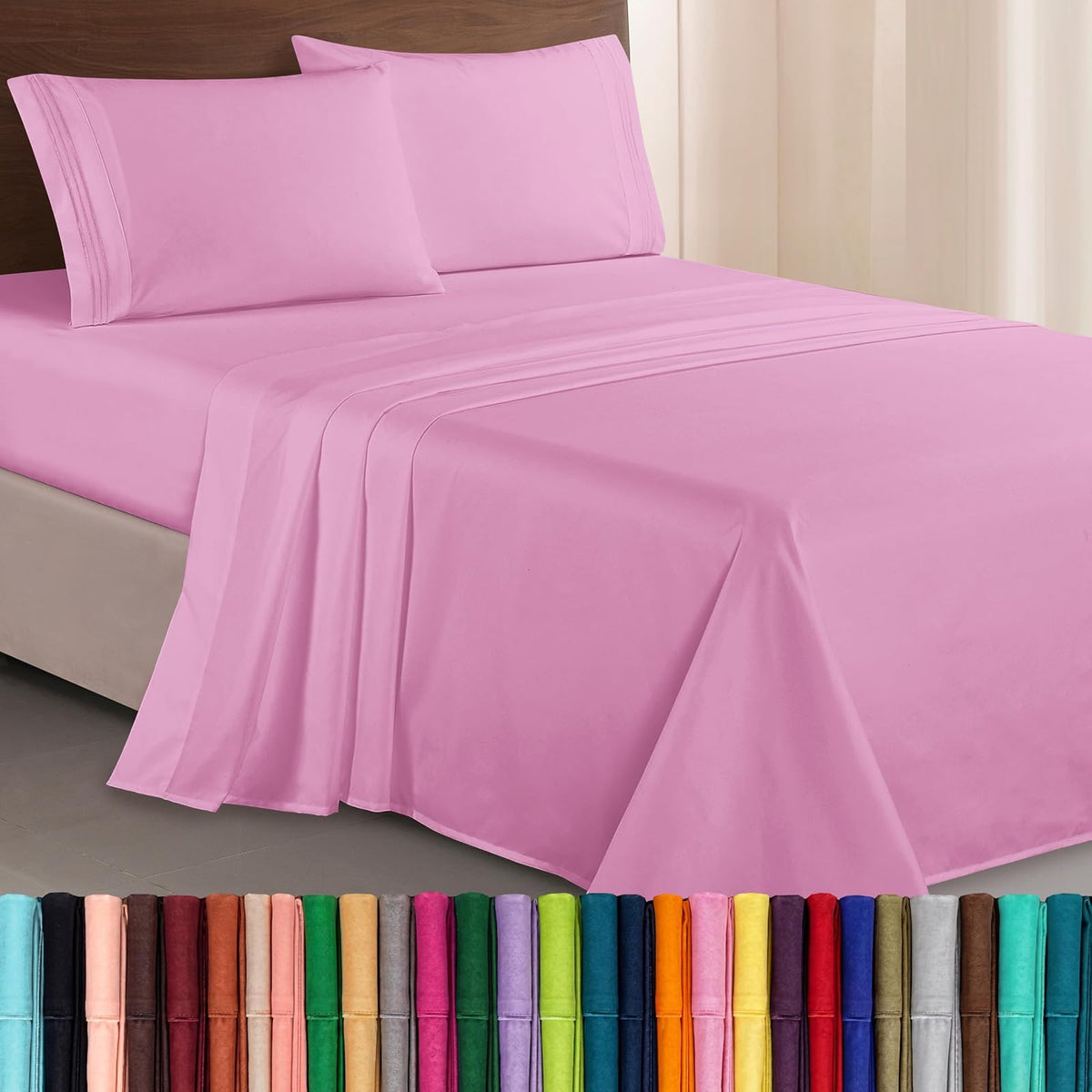 Elegant Comfort Espejo de Piso de Cuerpo Entero Elevens 65 x 22 Pulgadas, Gris - Queen - Rosa Claro