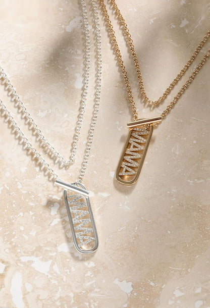Alex and Ani:MAMA Pave Toggle Necklace