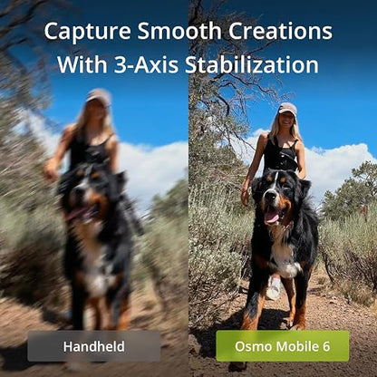 DJI Osmo Mobile 6, Estabilizador para Smartphones, Gris Platino | Brazo Extensible,Estabilizador 3 ejes, portátil y plegable, para Android y iPhone con ShotGuides, vlogging, YouTube, TikTok