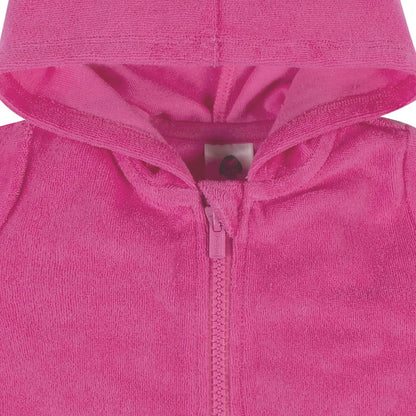 Gerber Baby Girls' and Toddler Zipper Hoodie Terry Swimsuit Cover Up