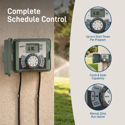 Orbit 57894 4-Station Outdoor Swing Panel Sprinkler System Timer