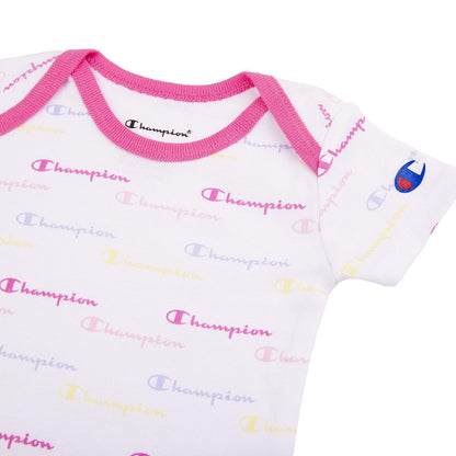 Champion Champion Traje unisex para bebé, 3 unidades y 5 unidades, manga corta o manga larga, en varios colores, talla 0-6 m Conjunto de playeras para bebés y niños pequeñosbebé-niñas