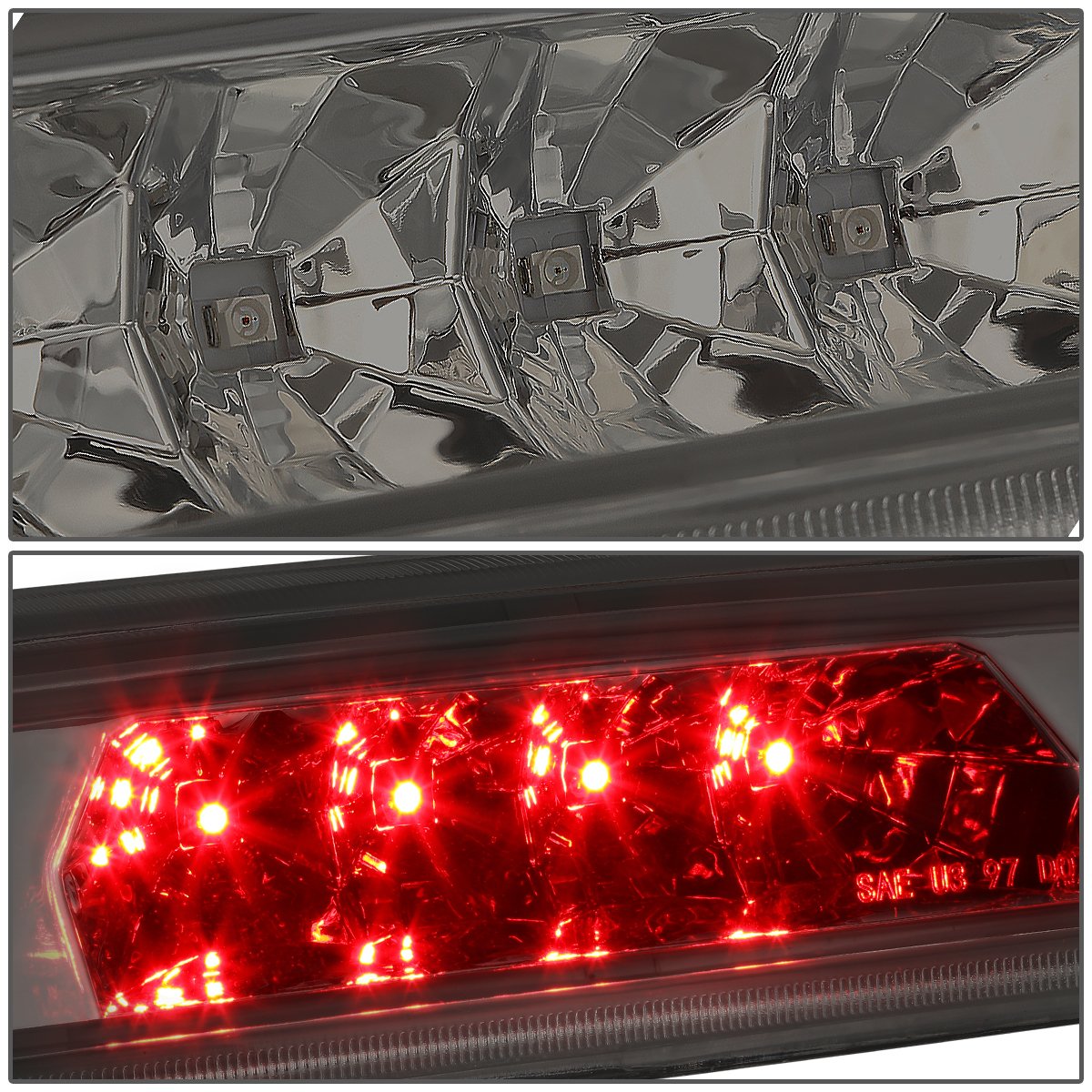 DNA MOTORING Luz de Freno LED de Tercera Cola Compatible con Jeep Cherokee 97-01