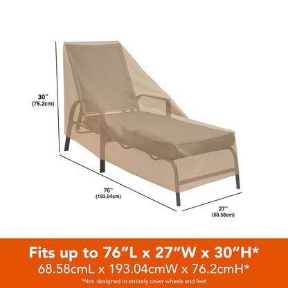 Modern Leisure Patio Chaise Lounge Cover, Waterproof & Weatherproof