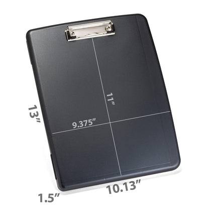 Officemate Estuche de almacenamiento para portapapeles con clip de perfil bajo, gris (83375)
