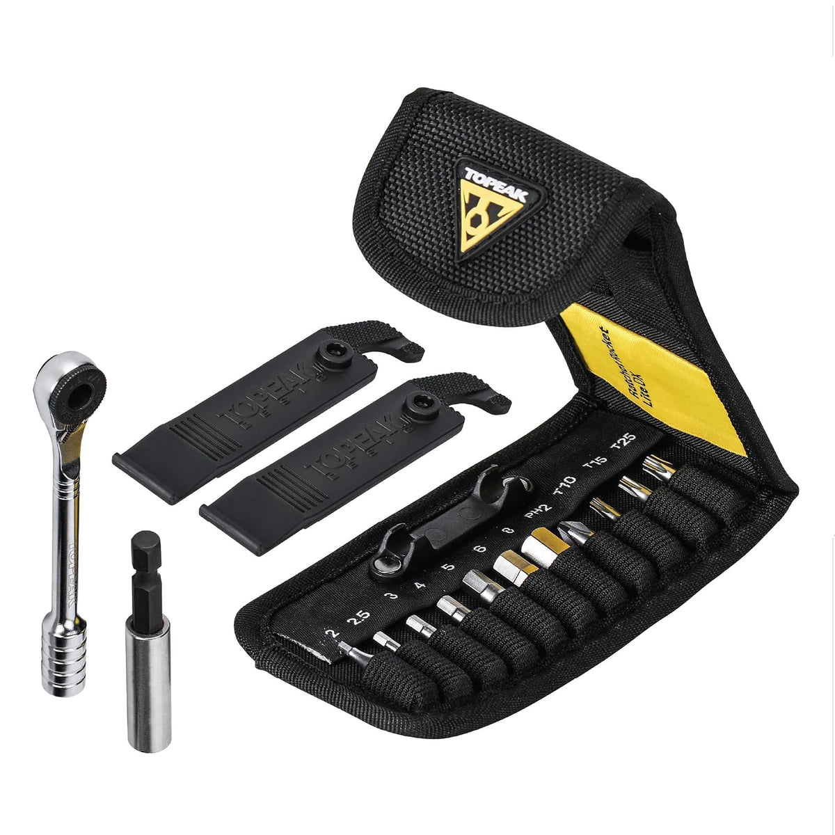 Topeak Ratchet Rocket Lite DX Herramienta de reparación y Mantenimiento de , 16 Funciones, Incluye Bolsa de Nailon, Color Negro