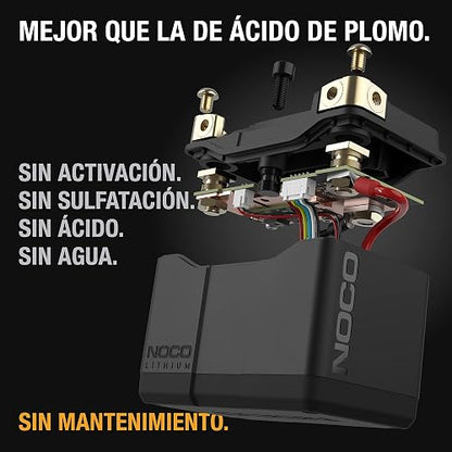 NOCO Lithium NLP5: Batería de Motocicleta 12V Ultraligera de Litio – Grupo 5 – 2Ah – 250A de Arranque – BMS Inteligente – Certificación UL