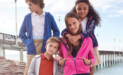 Nautica Uniforme Escolar Polar con Capucha y Cierre Sudadera con Capucha para Niños