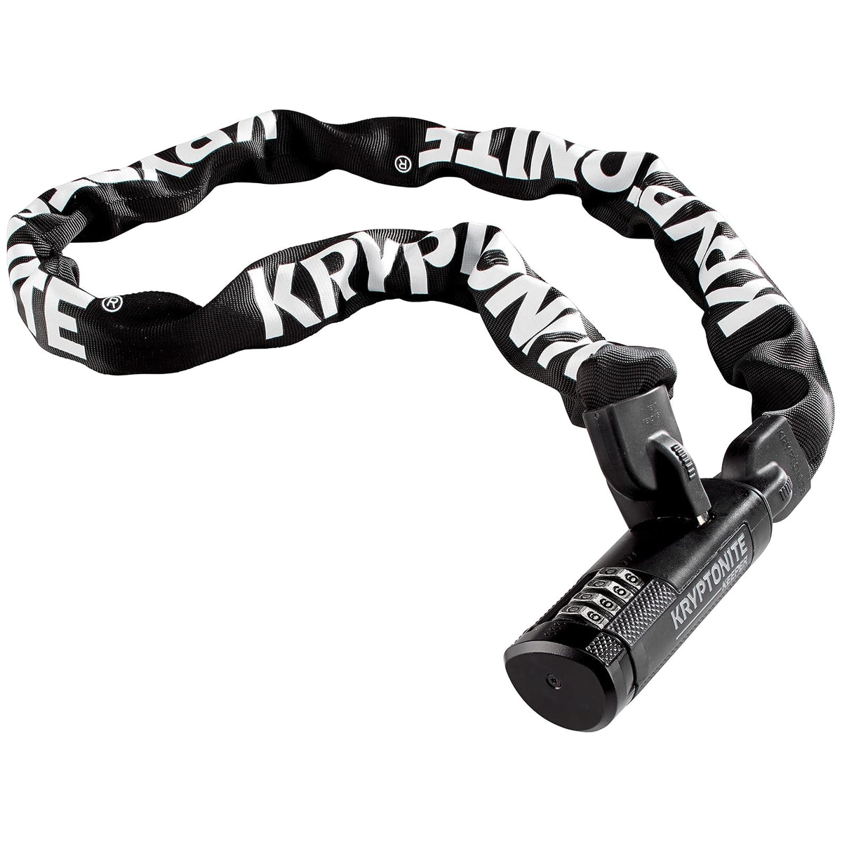 Kryptonite Keeper 712 Candado Combinado de Cadena | 7 mm x 120 cm, 4 pies largo, cadena acero, cerradura combinación 4 dígitos reiniciable