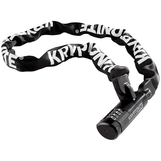 Kryptonite Keeper 712 Candado Combinado de Cadena | 7 mm x 120 cm, 4 pies largo, cadena acero, cerradura combinación 4 dígitos reiniciable