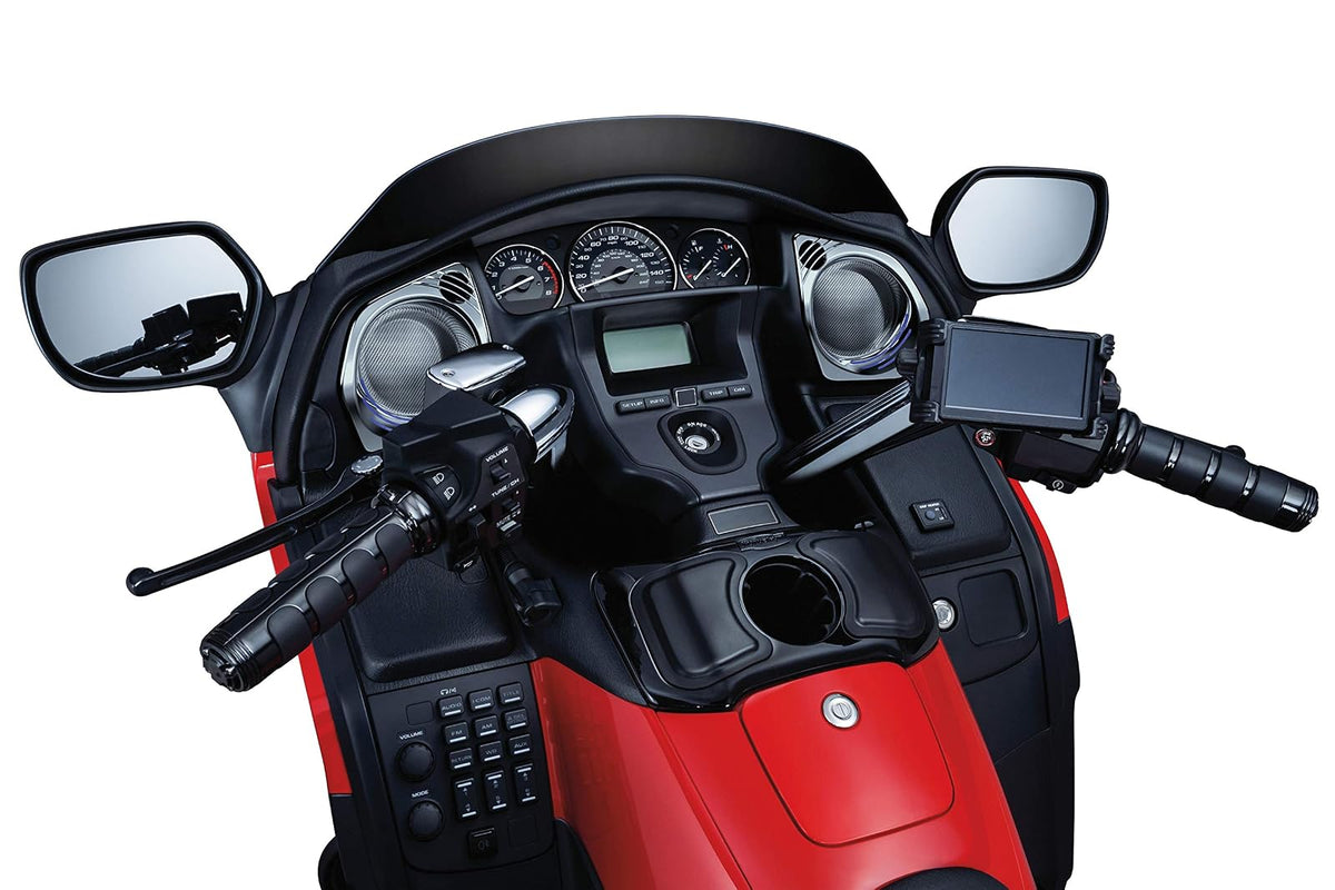 Kuryakyn 6383 Premium ISO - Puños para Manillar de Acelerador y Embrague: Honda Gold Wing GL1800 y F6B 2006-19 con empuñaduras calefactables, Color Negro Brillante, 1 par