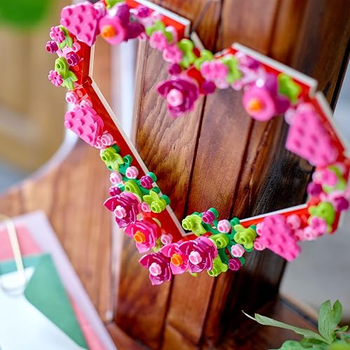 Lego Corazón Decorativo Set de construcción y decoración Infantil, Idea de Regalo para el Día de San Valentín, Accesorio Mural para niñas y niños 40638