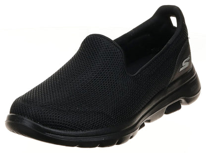 Skechers Go Walk 5 Tenis para Caminar Mujer Azul Marino - 22.0 cm - Negro mate - rosa intenso - blanco