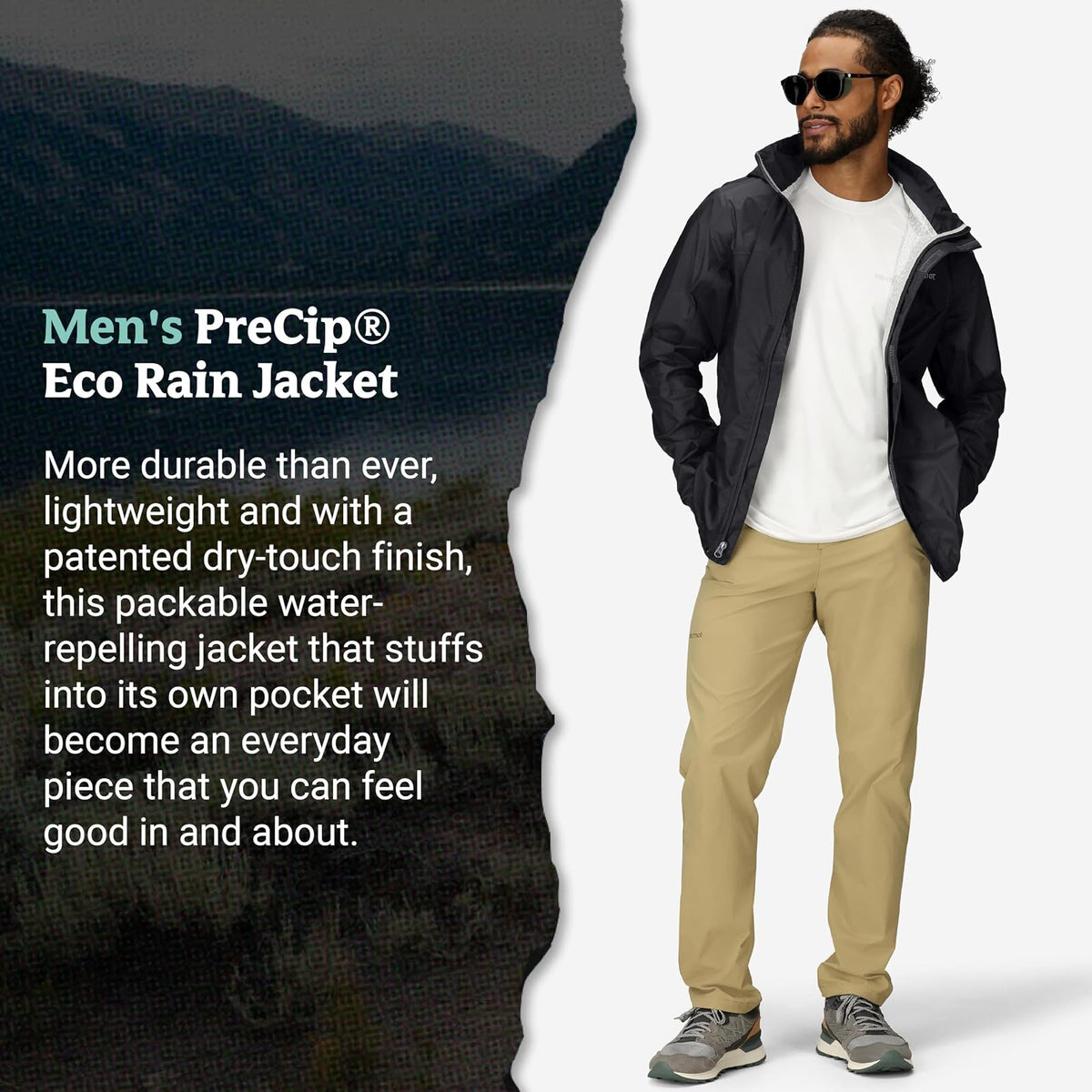 MARMOT PreCip - chamarra ecológica para hombre, transpirable, reciclada, impermeable