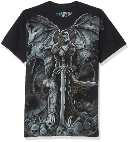 Liquid Blue Gravestone Reaper T-Shirt Camiseta Hombre