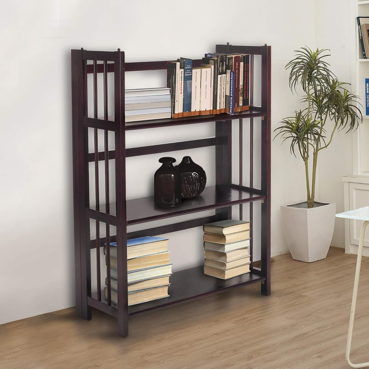 Casual Home - Estantería Plegable con 3 estantes apilable