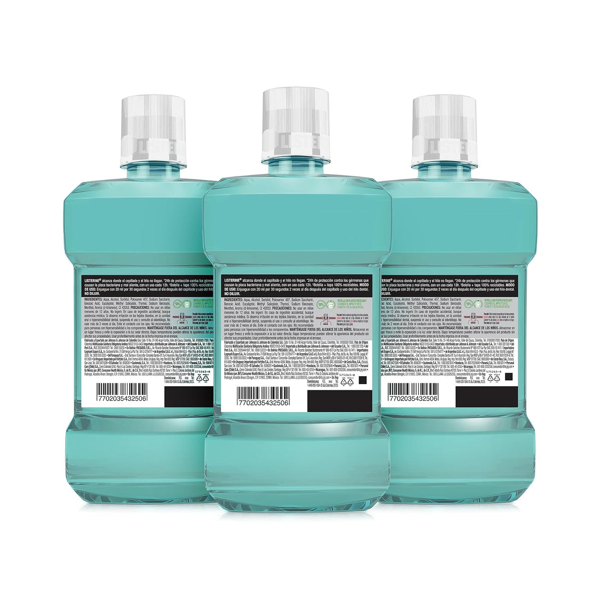 Listerine Enjuague Bucal Cool mint 3 pack de 1 L