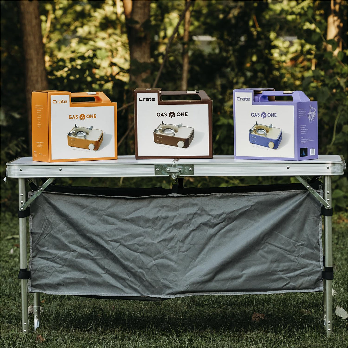 Gas One - Estufa de combustible butano - Serie de cajas - Mini estufa para camping, senderismo, estufa de gas portátil con llama en espiral, distribución uniforme del calor, moderna y fácil de usar