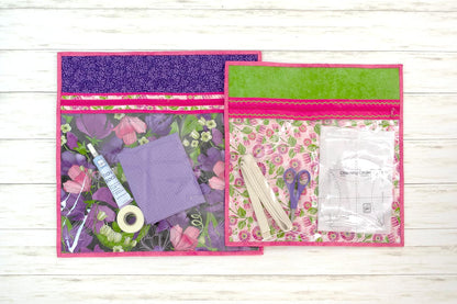 June Tailor Project Bag (2) - Kit de costura Zippity-Do-Do-Do-Do, cierre rosa, L