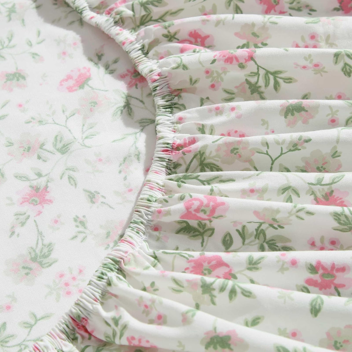 Laura Ashley - Juego de sábanas matrimoniales, Juego de Ropa de Cama de percal de algodón súper Suave con Fundas a Juego, Certificado Oeko-Tex, Color Rosa Bonnie, matrimonial