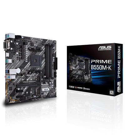 ASUS Tarjeta Madre Prime B550M-K PCIe 4.0 M.2 HDMI VGA DVI USB 3.1