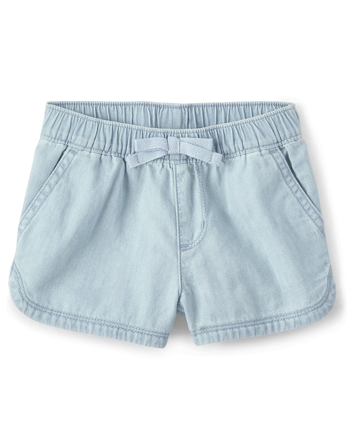 The Children's Place Baby Girls' and Toddler Pull On Chambray Shorts