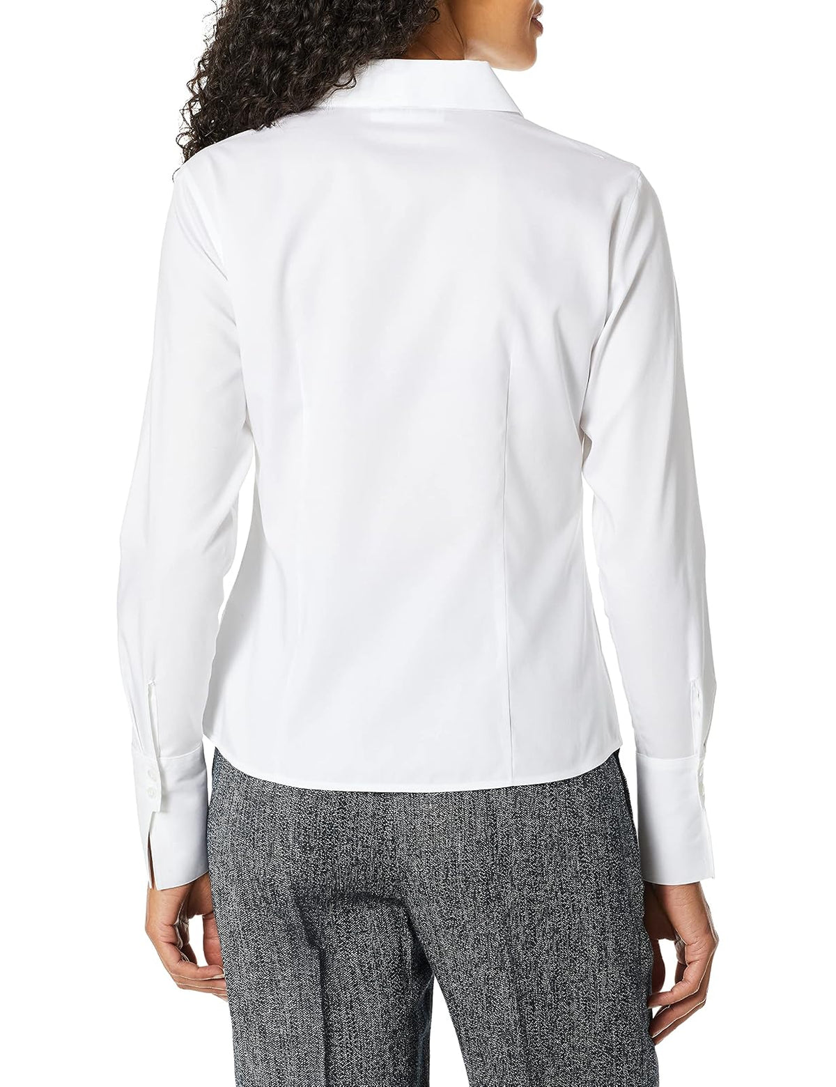 Calvin Klein Blusa de Manga Larga sin Arrugas con Botones Camisa Abotonada para Mujer