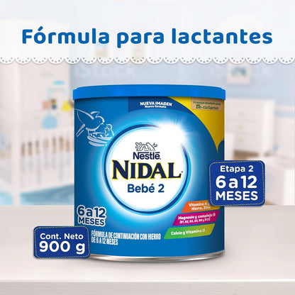 Nidal 2 Fórmula de Continuación, 6 a 12 Meses Lata 900 g