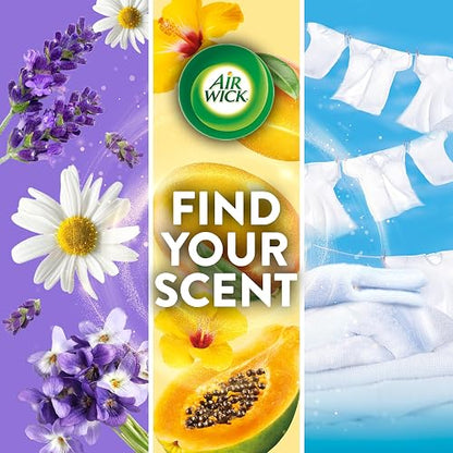 Air Wick Aromatizante de Ambiente Continuo, Fresh Waters, 5 repuestos de 20 ml c/u
