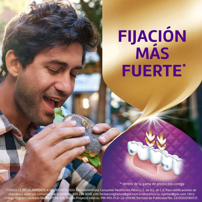 Corega Ultra Max Fijación y Sellado Crema Adhesiva para Prótesis Dentales, Sin Sabor, 70g