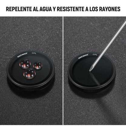NEEWER Filtro CPL Dashcam Compatible con VIOFO A229/A139/A139Pro/T130/WM1, Accesorios Filtro Polarizador Circular Dash CAM, Reduce Reflejos y Deslumbramiento/Mejora el Contraste/Vidrio Óptico HD